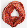 Foulard Coton Bio Pivoine Orange