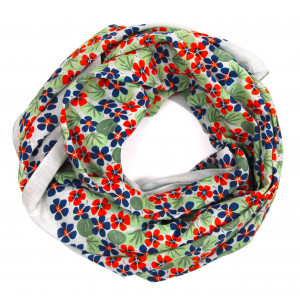 Carré Coton Ondine Marine