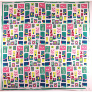 Carré Coton Holidays Vert Green