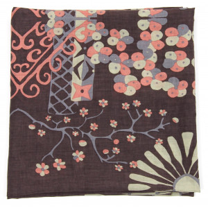 Carré Coton Mariko Marron Brown