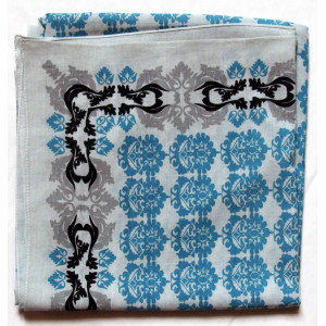 Carré Coton Trianon Bleu