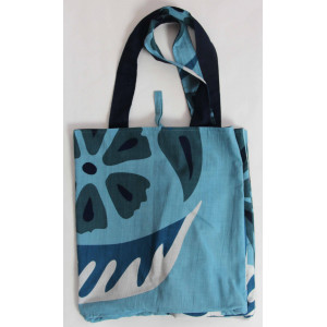 Cabas en Coton Upcycling Equateur Bleu Blue