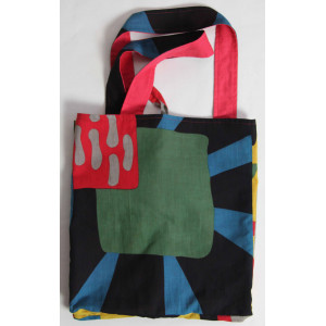 Cabas en coton upcycling Sunshine Noir