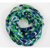 Foulard Coton Bio Bergen Bleu Vert Green