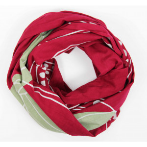 Foulard Coton Bio Mekong Bordeaux