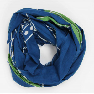 Foulard Coton Bio Mekong Marine Navy