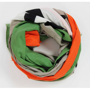 Foulard Coton Bio Sycomore Kaki