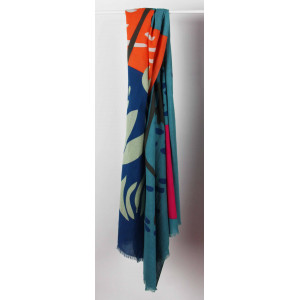 Foulard Coton Bio Cap Breton marine Navy