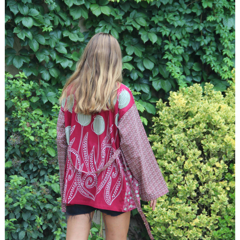 Kimono Kaboul Bordeaux