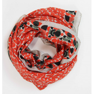 Carré Soie Performance Orange