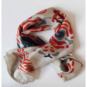 Carré Soie Anastasia Beige