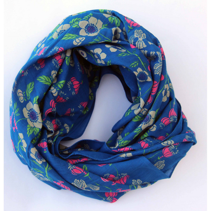 Carré Coton So British Bleu