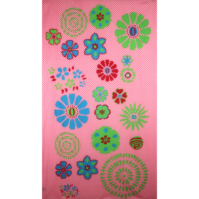 Foulard Coton Bio Ichimatsu Rose