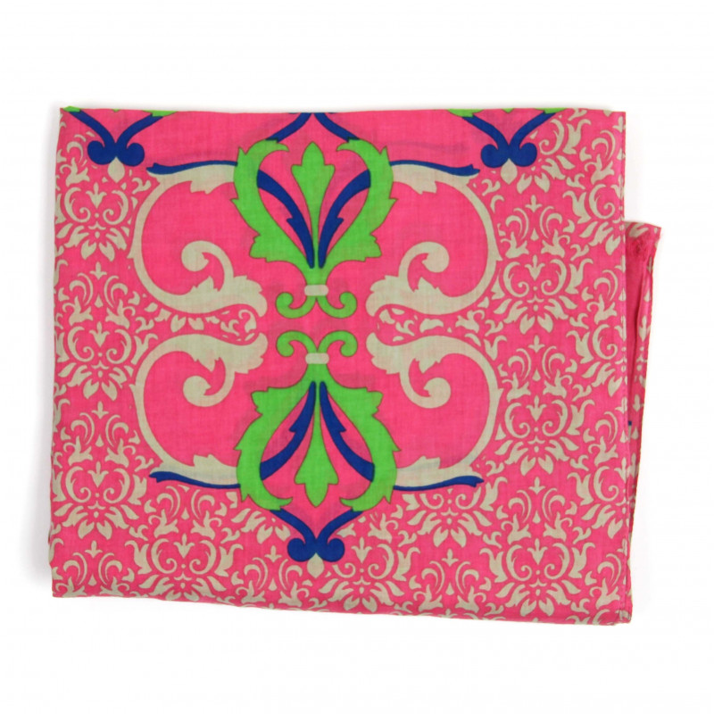 Foulard Coton Bio Medicis Rose Pink