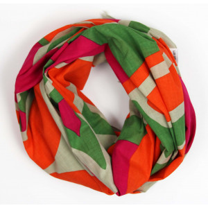 Foulard Coton Bio Cosmopolis Orange