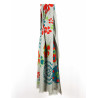 Foulard Coton Bio Ichimatsu Beige Gris