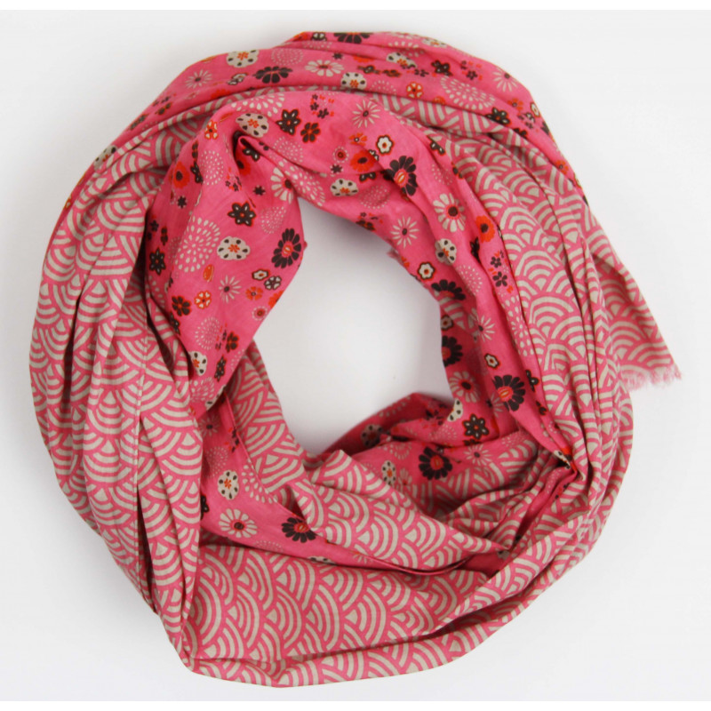 Foulard Coton Bio Kohana Rose Pink