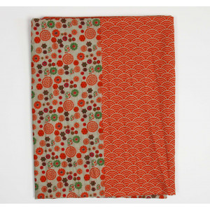 Foulard Coton Bio Kohana Fuchsia Orange