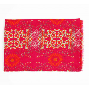Foulard Coton Bio Ryoko Fuchsia
