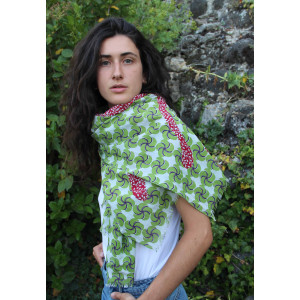 Foulard Coton Bio Baobab Vert Green