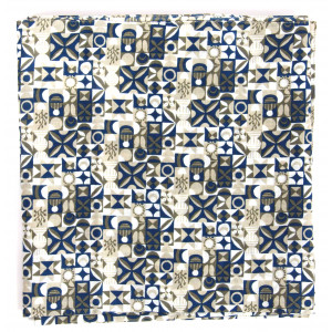 Carré Coton Malmo Marine Navy