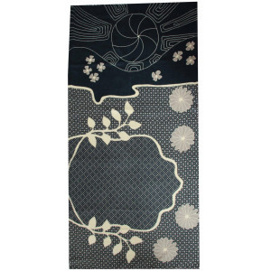 XL Wool Scarf Origami Navy