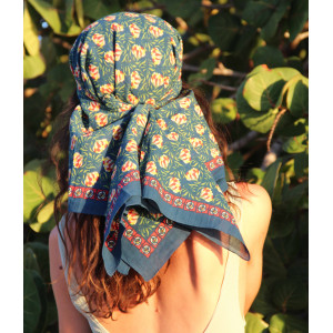 Carre Coton Bio Heidi Marine