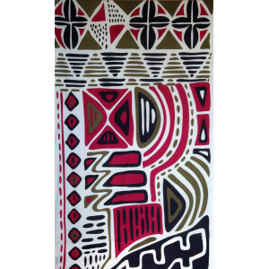 Foulard Coton Bio Shangha (Panafrica) Bordeaux