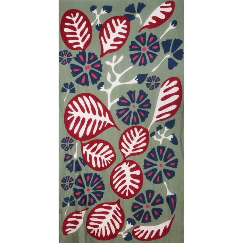 foulard Coton Bio Equateur Kaki