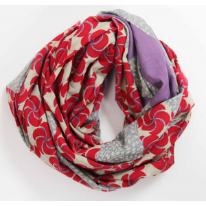 Foulard Coton Bio Baobab Rouge Red 