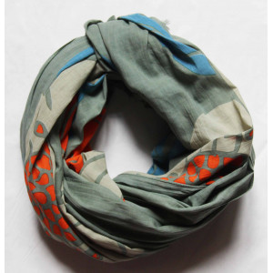 Foulard Coton Bio Poppy Kaki