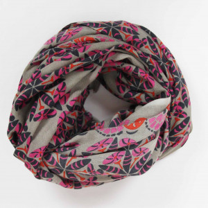 XL Wool Scarf Flamenco Beige