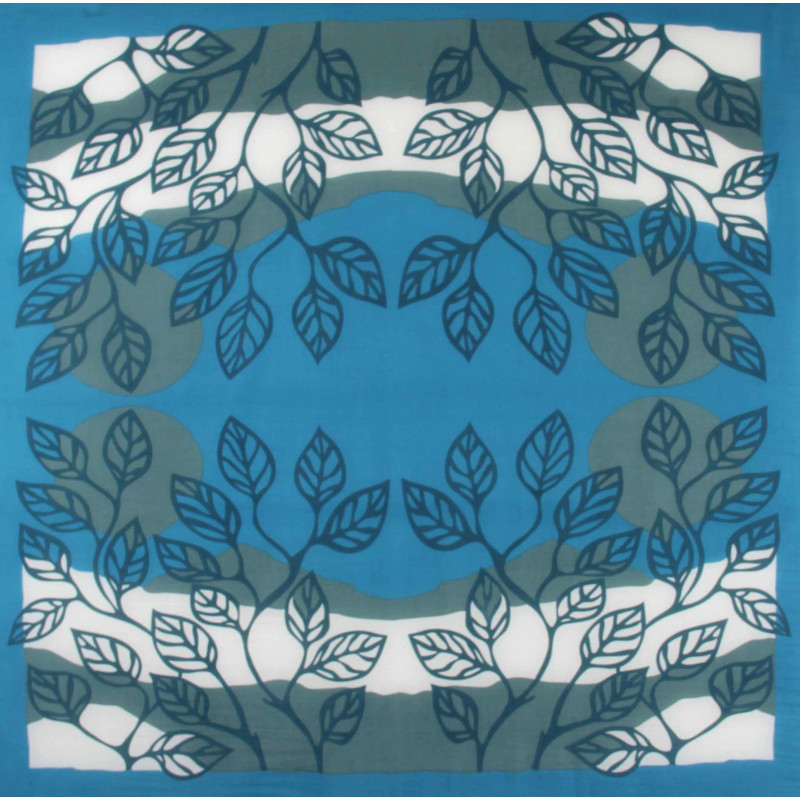 Carré Coton Palenque Bleu Blue