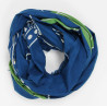 Foulard Coton Bio Mekong Marine Navy