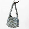Upcycling Silk Bag Bobby Pondichery Bleu
