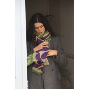 XL Wool Scarf Sulipa Purple Prune