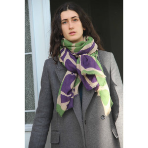 XL Wool Scarf Sulipa Purple Prune