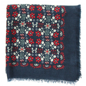 Wool Square Agata Marine