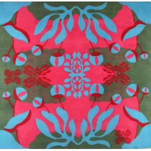 Wool Square Abysse Rouge