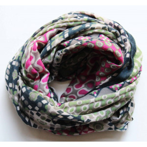 Echarpe XL Pulsations Fuchsia