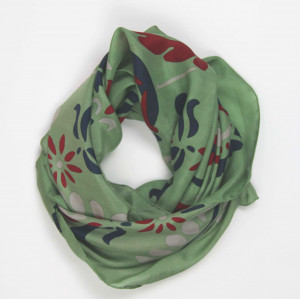Carré Soie Helena Kaki
