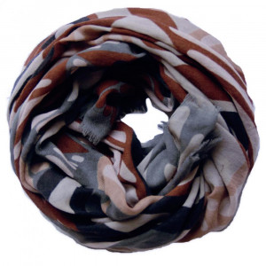 Echarpe XL Brazza Cognac Beige