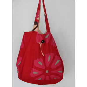 Cabas en Coton Upcycling Equateur Rouge
