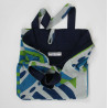 Cabas en coton upcycling Shangha Bleu Blue