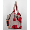 Cabas en coton upcycling Prunus Rouge Red