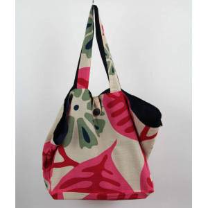 Cabas en coton upcycling Equateur Rose Pink