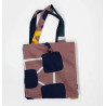 Cabas en coton upcycling Combination Marine Navy