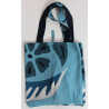 Cabas en Coton Upcycling Equateur Bleu Blue