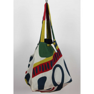 Cabas en coton upcycling Combination Beige