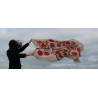 Foulard Coton Bio Prunus Rouge Red